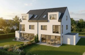 Ffm – Kalbach – Moderne Doppelhaushälfte als geschlossener Rohbau!